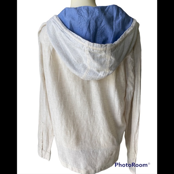 NEW LL Bean Textured Linen Anorak Size S - Picture 2 of 10